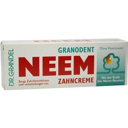 Die Zahnpasta-Schachtel zeigt "NEEM" und ist ohne Fluorid.
